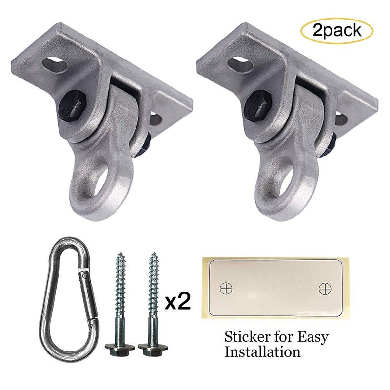 ABUSA Heavy Duty Metal Color Swing Hangers Screws Bolts Included Over 5000 lb Capacity Playground Porch Yoga Seat Trapeze Wooden Sets Indoor Outdoor 2 Pack - Image 2